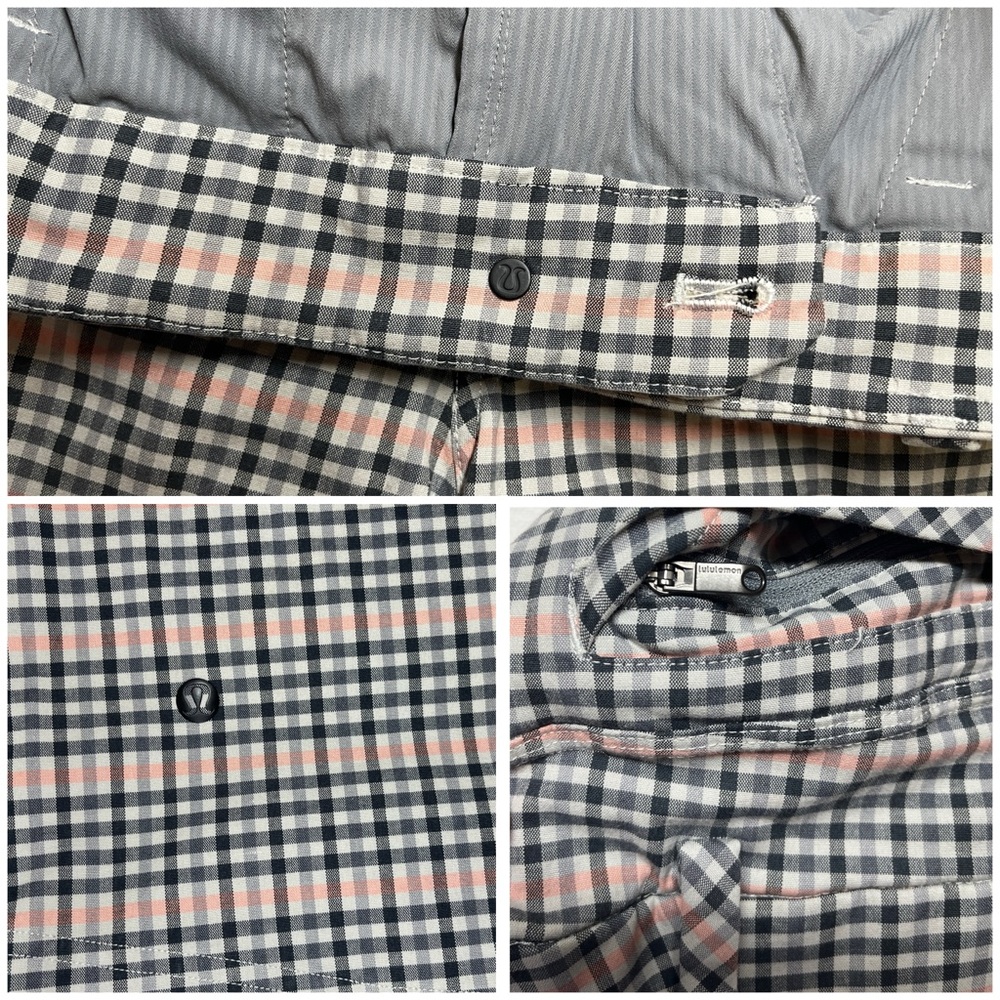 Lululemon Kahuna Plaid Active Golf Shorts Men's Size 34 - Picture 3 of 13